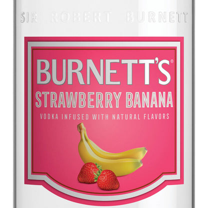 Burnett's Strawberry Banana Flavored Vodka 60 - 750ML - Front Label