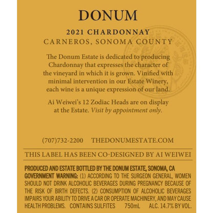 Donum Chardonnay Carneros 2021 - 750ML