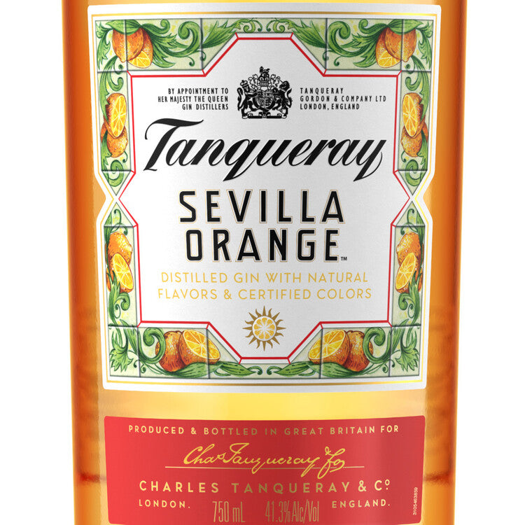 Tanqueray Sevilla Orange Flavored Gin 82.6 - 750ML - Front Label