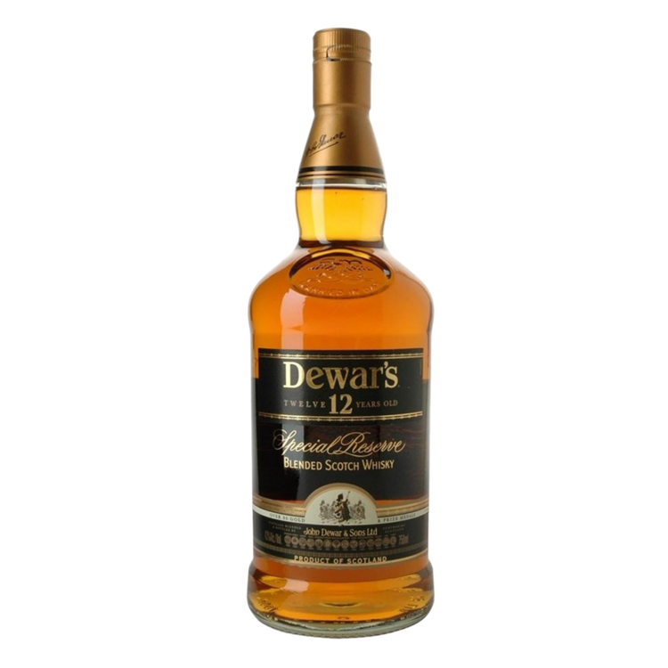 Dewar's Blended Scotch Double Aged 1st Fill Bourbon Casks 12 Yr 80 - 750ML - Front