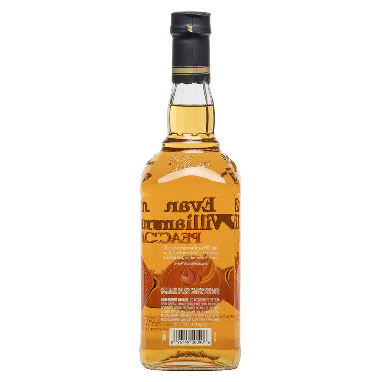 Evan Williams Peach Whiskey Liqueur 65 - 750ML - Back