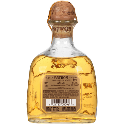 Patron Tequila Anejo 80 - 375ML - Back