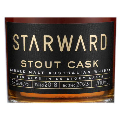 Starward Single Malt Whisky Finished In Ex Stout Casks 5 Yr 104 - 700ML - Front Label