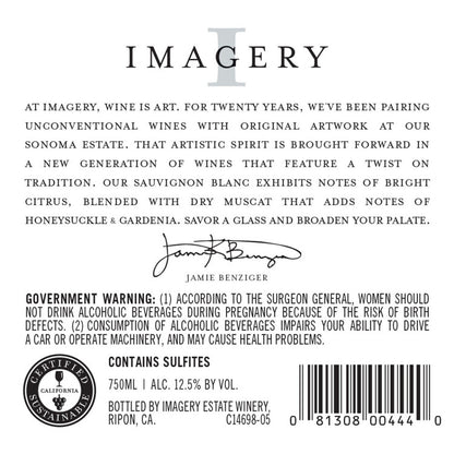 Imagery Sauvignon Blanc California - 750ML - Back Label