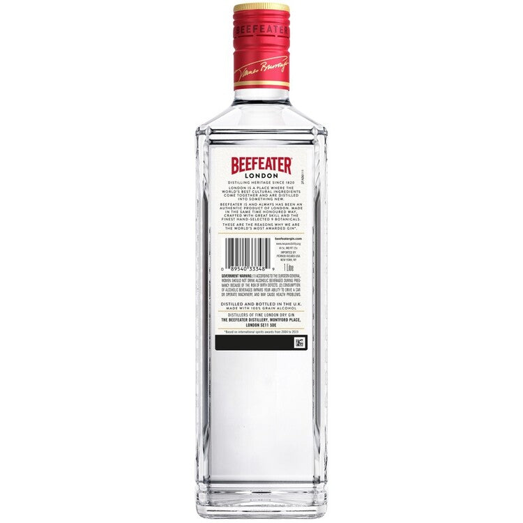 Beefeater London Dry Gin 80 - 1.0L - Back