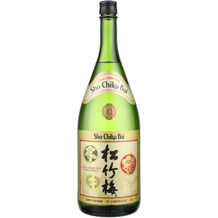 Sho Chiku Bai Junmai Sake - 1.5L - Front
