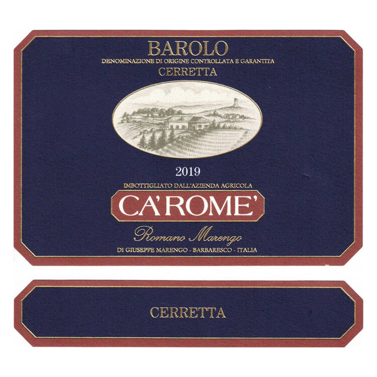 Ca'Rome' Barolo Cerretta 2019 - 750ML - Front Label