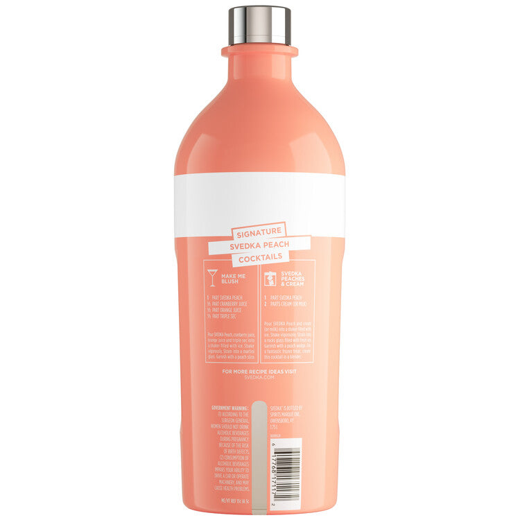 Svedka Peach Flavored Vodka 70 - 1.75L - Back