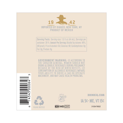 Don Julio Tequila Anejo 80 - 1.75L - Back Label