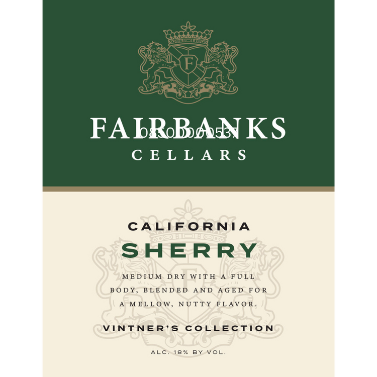 Fairbanks Sherry California - 750ML - Front Label