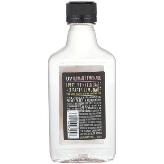 Uv Pink Lemonade Flavored Vodka 60 - 200ML - Back