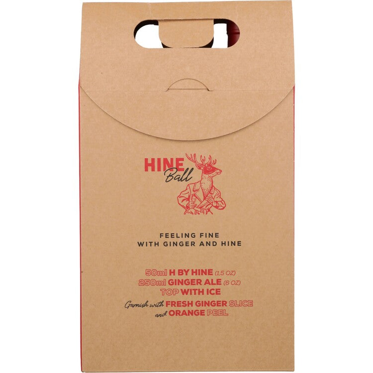 Hine Fine Champagne Cognac H By Hine Vsop 80 W/ 2 Glasses - 750ML - Back