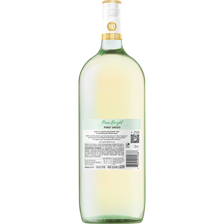 Yellow Tail Pinot Grigio Pure Bright Only 80 Calories South Australia - 1.5L - Back