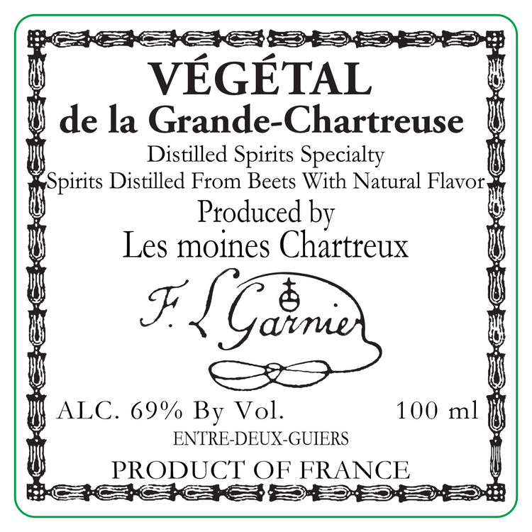Chartreuse Herbal Liqueur Vegetal De La Grande 138 - 100ML - Front Label