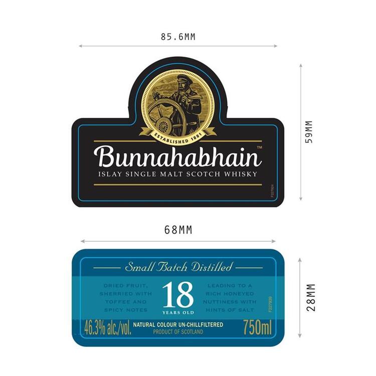 Bunnahabhain Single Malt Scotch 18 Yr 92.6 - 750ML