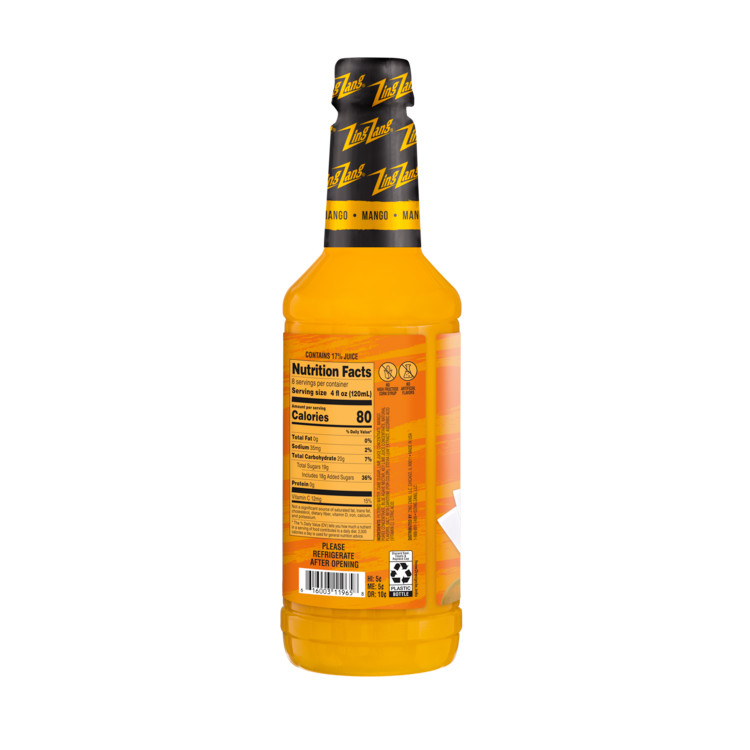 Zing Zang Mango Margarita Mix - 32 Z - Back