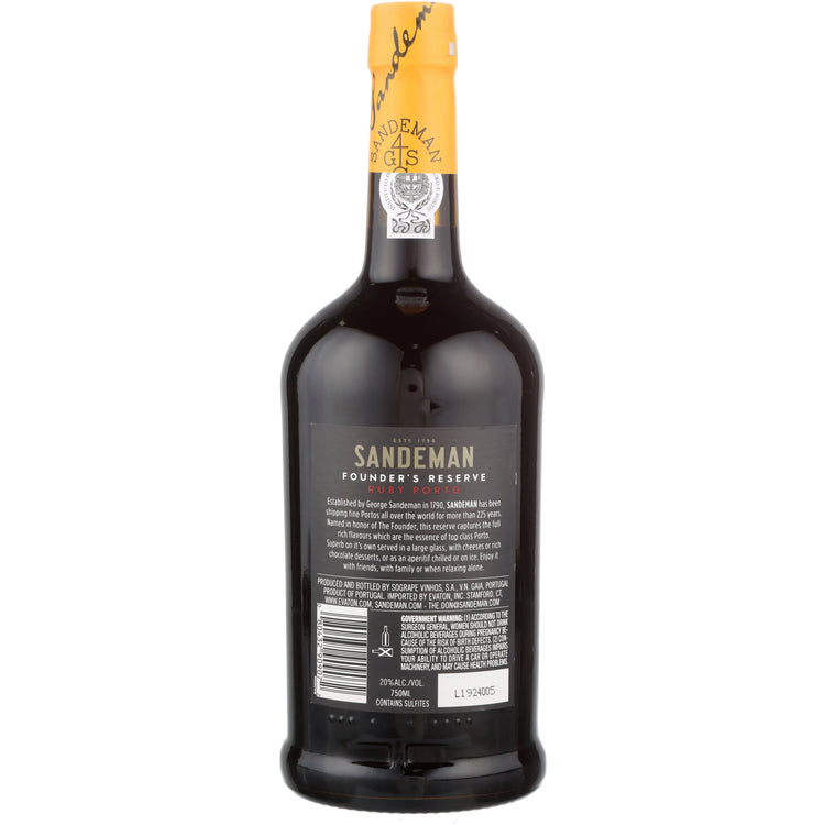 Sandeman Porto Founder's Reserve - 750ML - Back