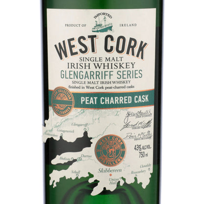 West Cork Single Malt Irish Whiskey Glengarriff Series Peat Charred Ca - 750ML - Front Label