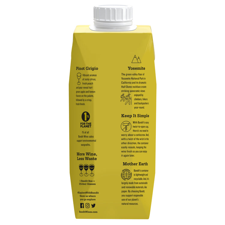 Bandit Pinot Grigio California - 500ML - Back