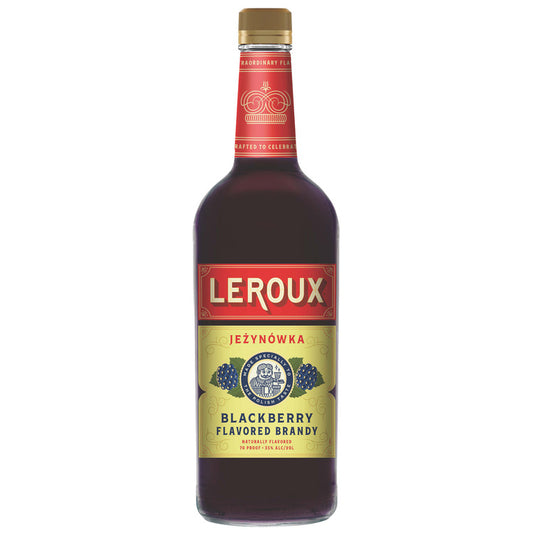 Leroux Blackberry Flavored Brandy Polish Style 70 - 1.0L - Front