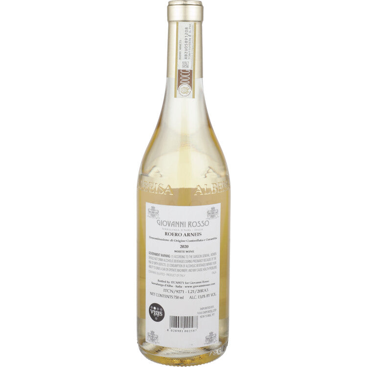 Giovanni Rosso Roero Arneis 2021 - 750ML - Back