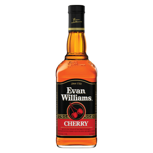 Evan Williams Cherry Whiskey Liqueur 65 - 750ML - Front