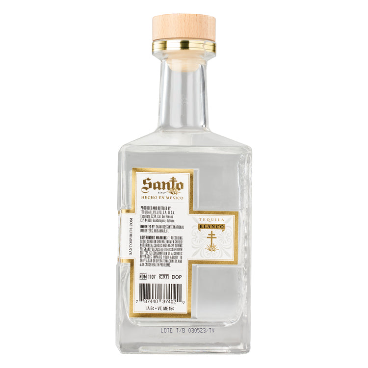 Santo Tequila Blanco Fino 80 - 750ML - Back