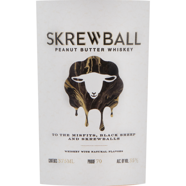 Skrewball Peanut Butter Flavored Whiskey 70 - 375ML - Front Label