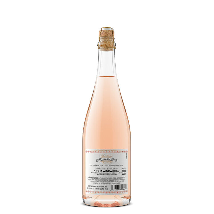 A To Z Wineworks Sparkling Rose Bubbles Oregon - 750ML - Back
