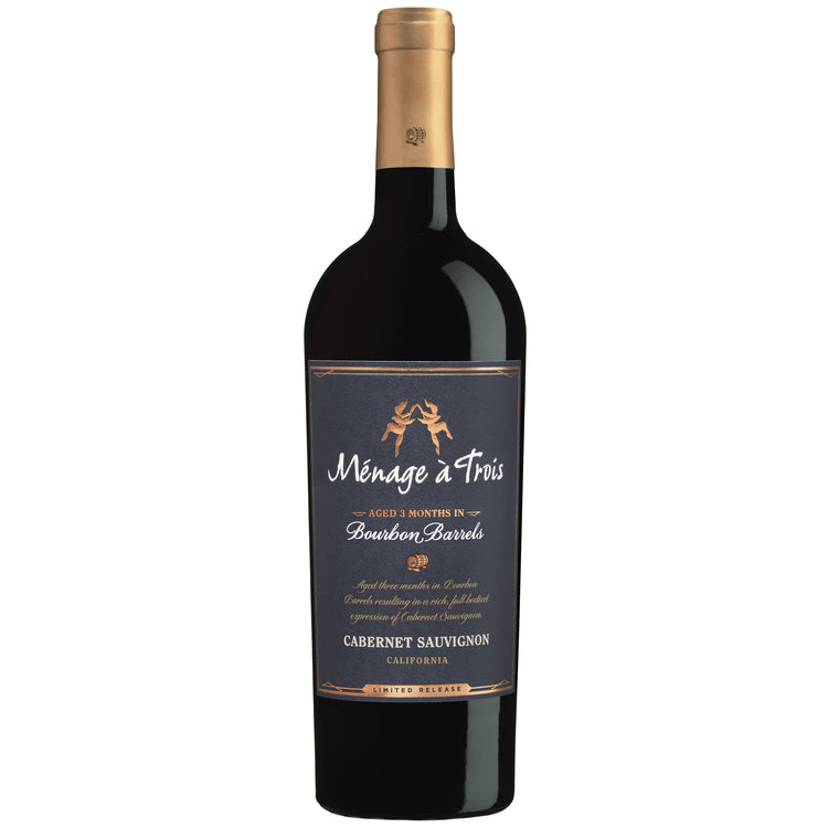 Menage A Trois Cabernet Sauvignon Aged 3 Months In Bourbon Barrels Lim - 750ML - Front
