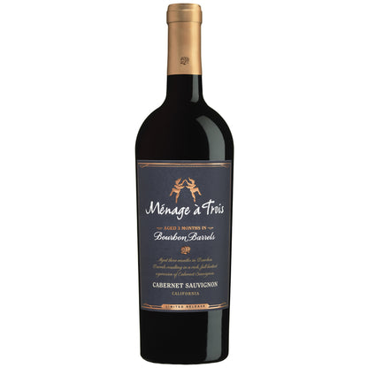 Menage A Trois Cabernet Sauvignon Aged 3 Months In Bourbon Barrels Lim - 750ML - Front