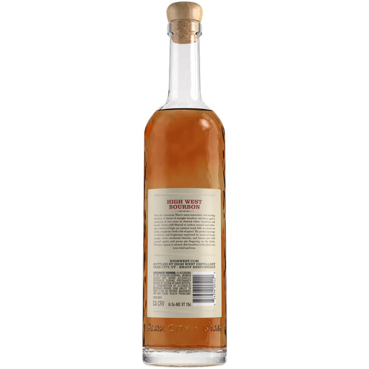 High West Blended Bourbon 92 - 750ML - Back