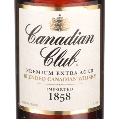Canadian Club Canadian Whisky 80 - 1.0L - Front Label