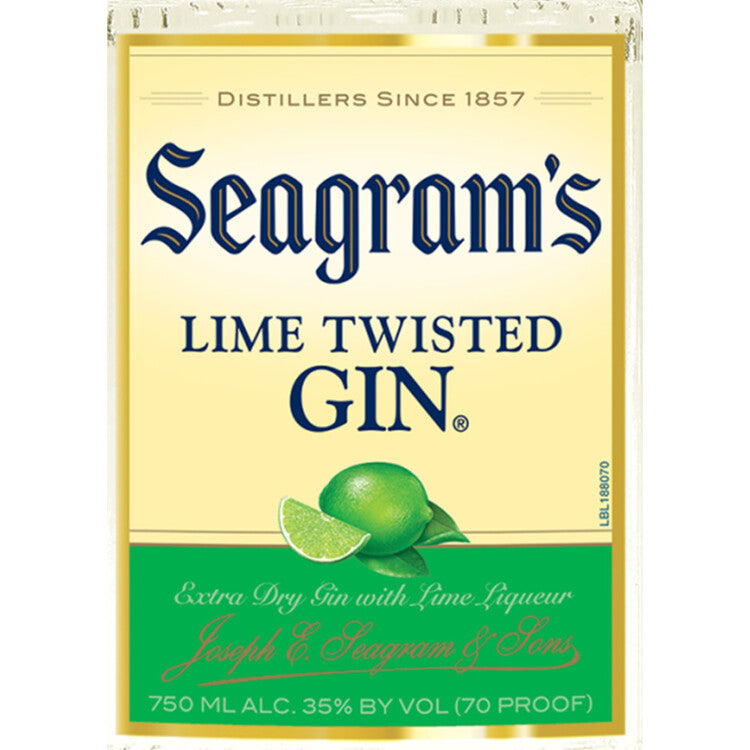 Seagram's Lime Flavored Gin Twisted 70 - 750ML - Front Label