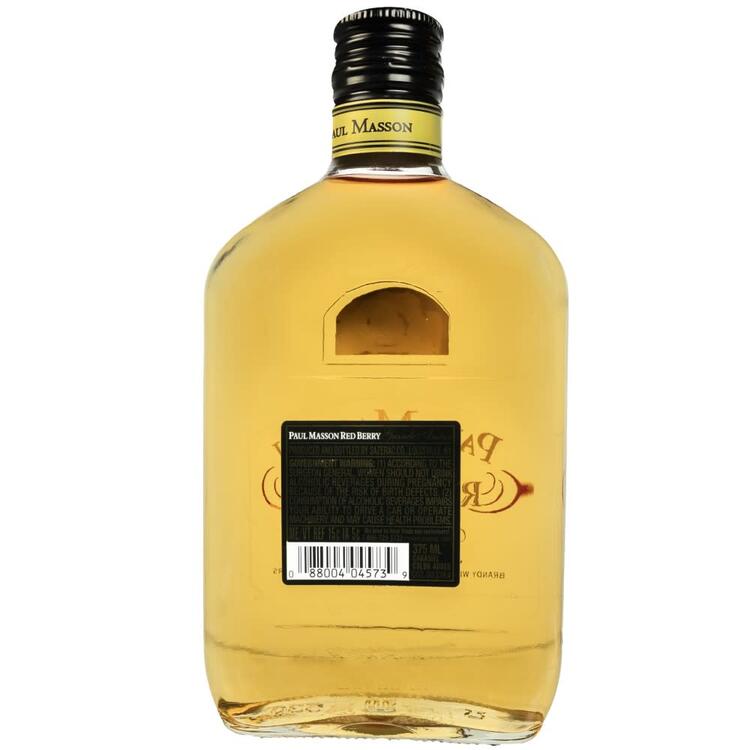 Paul Masson Red Berry Flavored Brandy Grande Amber 54 - 375ML - Back