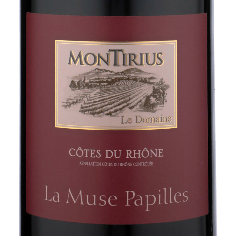 Montirius Cotes Du Rhone Rouge La Muse Papilles - 750ML - Front Label