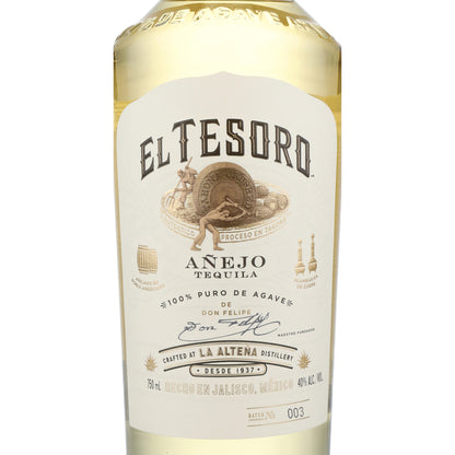 El Tesoro Tequila Anejo 80 - 750ML - Front Label
