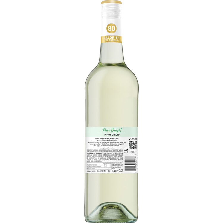 Yellow Tail Pinot Grigio Pure Bright South Eastern Australia - 750ML - Back