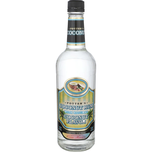 Potter's Coconut Flavored Rum 42 - 750ML - Front