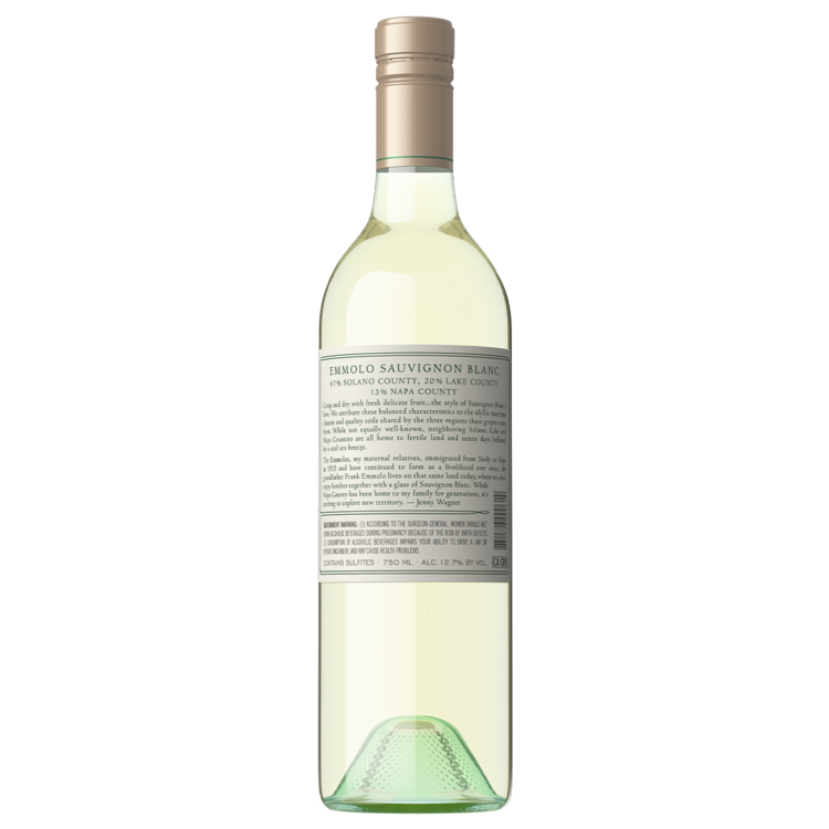 Emmolo Sauvignon Blanc Lake County/Napa County/Solano County Californi - 375ML - Back
