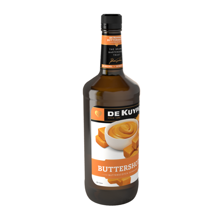 Dekuyper Butterscotch Schnapps Buttershots 30 - 1.0L - Front Label
