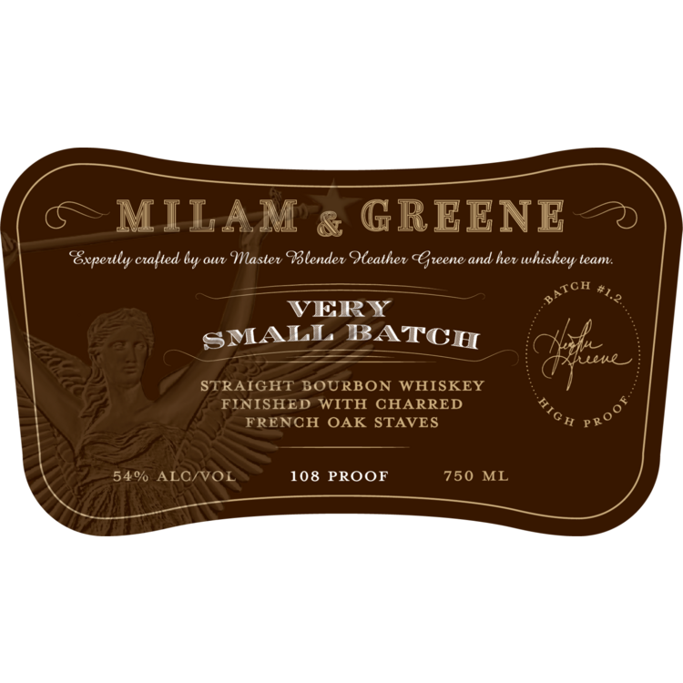Milam & Greene Straight Bourbon Very Small Batch Finished With Charred - 750ML - Front Label
