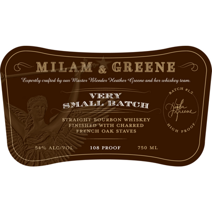 Milam & Greene Straight Bourbon Very Small Batch Finished With Charred - 750ML - Front Label