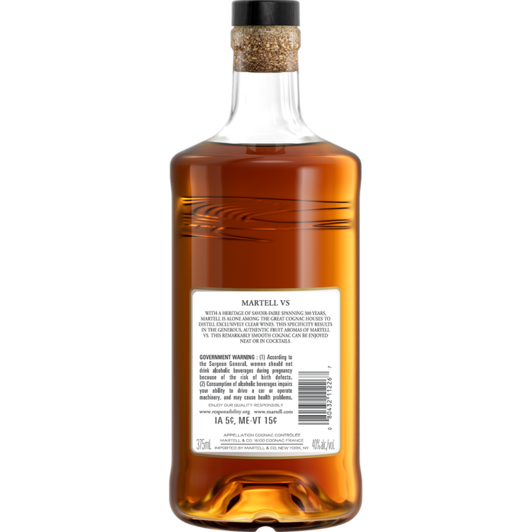 Martell Cognac Vs 80 - 375ML - Back