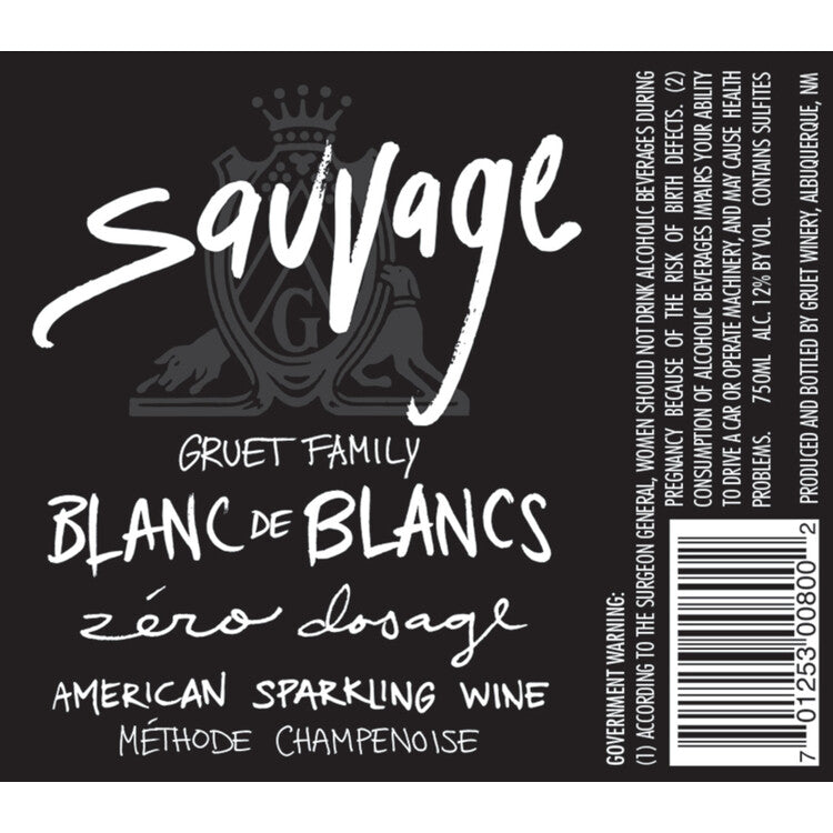 Gruet Blanc De Blancs Sauvage American - 750ML - Back Label