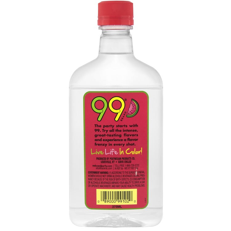 99 Brand Watermelon Schnapps 99 - 375ML - Back