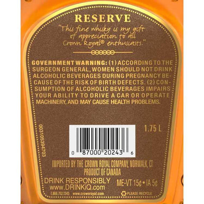 Crown Royal Canadian Whisky Special Reserve 80 W/ Bag & Box - 1.75L