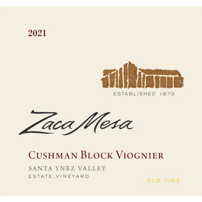 Zaca Mesa Viognier Cushman Block Old Vine Santa Ynez Valley 2021 - 750ML