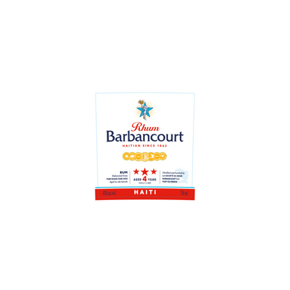 Rhum Barbancourt Aged Rum Three Star 4 Yr 86 - 750ML - Front Label