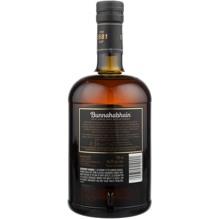 Bunnahabhain Single Malt Scotch Stiuireadair 92.6 - 750ML - Back